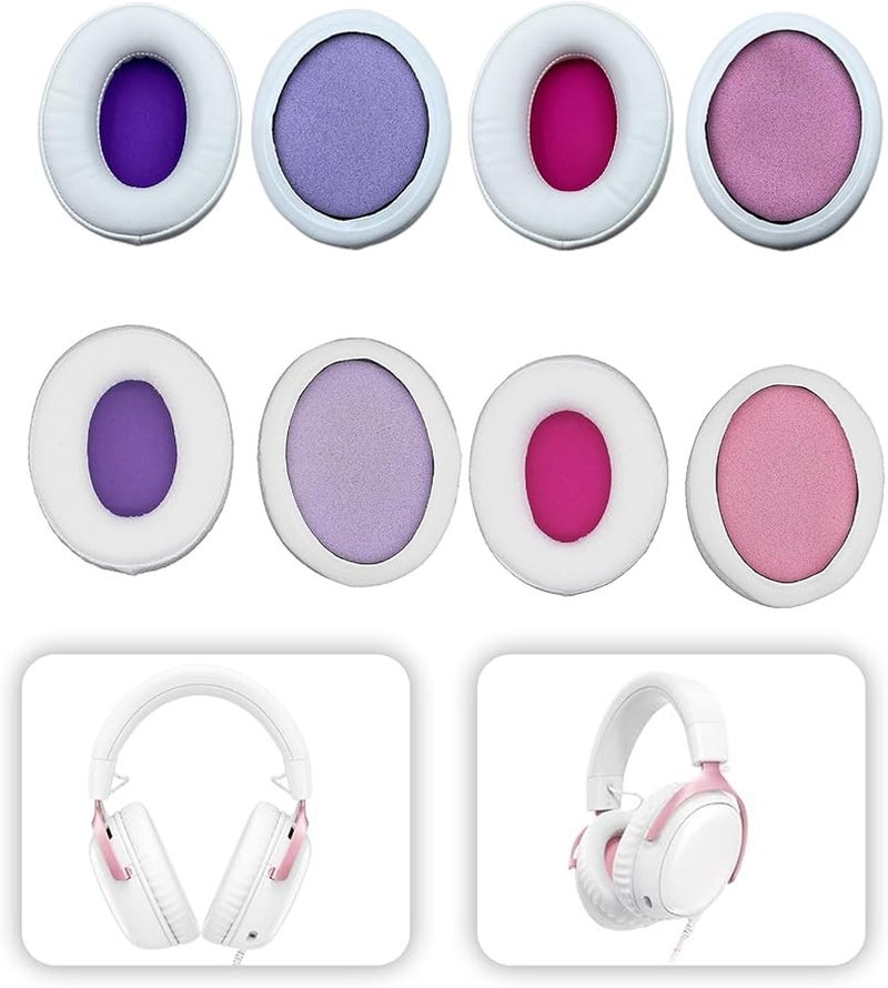Replacement Ear Pads Cushion For HyperX Cloud II Flight Gaming Headphones Rose Red Size B - Image 3